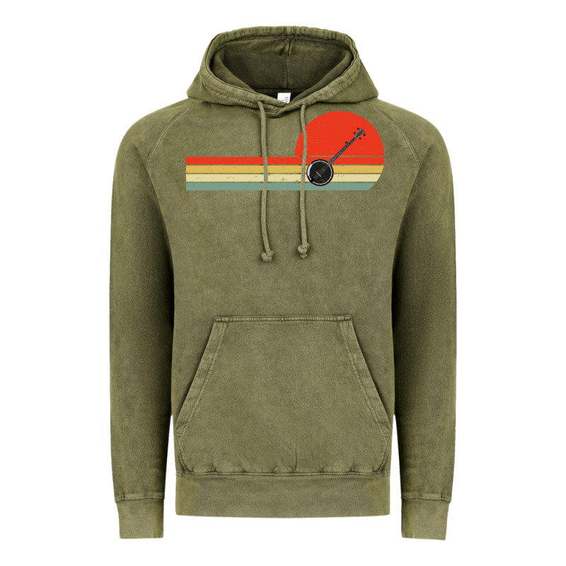 Banjo Bluegrass Music Traditional Musician Vintage Retro Vintage Hoodie by artisFamous | Teevron