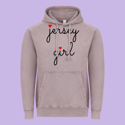 New Jersey Girl On The Shore Vintage Hoodie Designed By Artisfamous