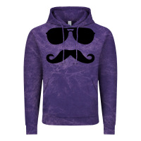 Cloud Purple moustache and sunglasses Vintage Hoodie - artisFamous
