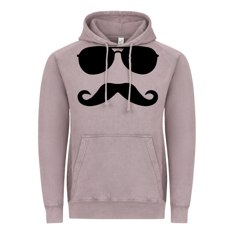 Moustache And Sunglasses Vintage Hoodie by artisFamous | Teevron