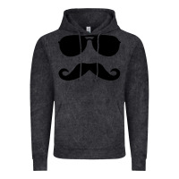 Vintage Black moustache and sunglasses Vintage Hoodie - artisFamous