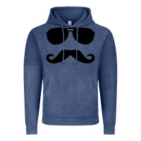 Vintage Denim moustache and sunglasses Vintage Hoodie - artisFamous