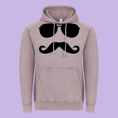 Moustache And Sunglasses Vintage Hoodie Designed By Artisfamous