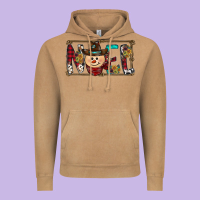 Noel Snowman Christmas Vintage Hoodie Designed By Cowhidedigitalart