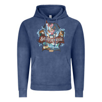 Vintage Denim Splash Mountain Vintage Hoodie - artisFamous
