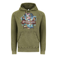 Vintage Olive Splash Mountain Vintage Hoodie - artisFamous