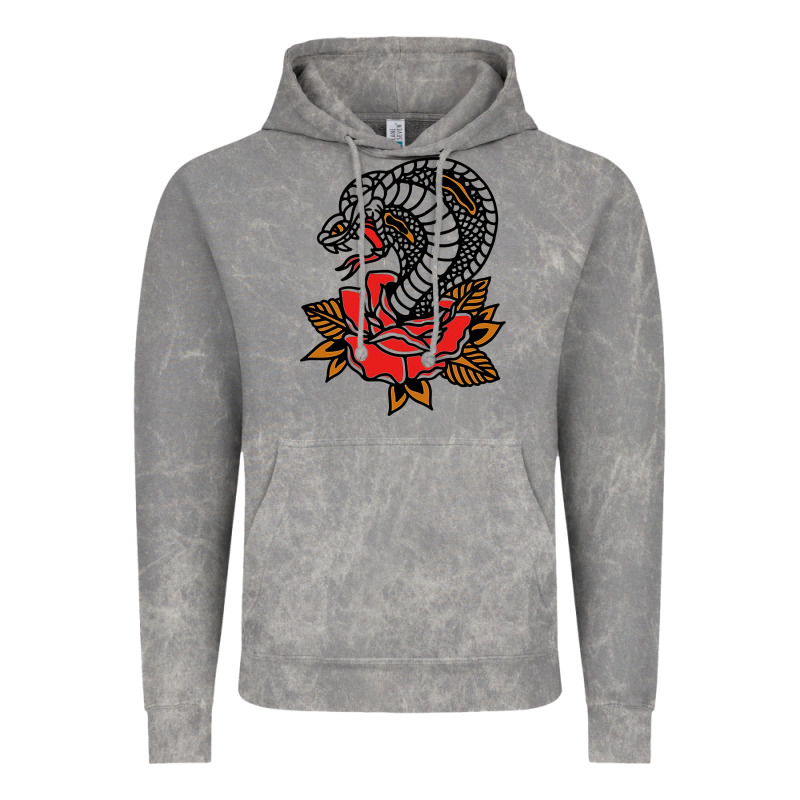 The King Cobra Snake And Rose Vintage Hoodie by artisFamous | Teevron