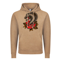 Vintage Coffee the king cobra snake and rose Vintage Hoodie - artisFamous