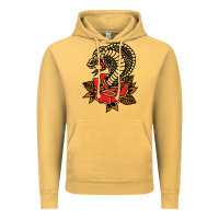 Vintage Mustard the king cobra snake and rose Vintage Hoodie - artisFamous