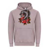 Vintage Zinc the king cobra snake and rose Vintage Hoodie - artisFamous