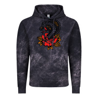 Cloud Black the king cobra snake and rose Vintage Hoodie - artisFamous