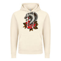 Vintage Artic the king cobra snake and rose Vintage Hoodie - artisFamous