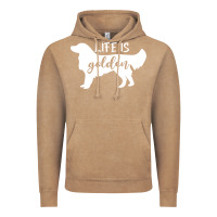 Vintage Coffee golden retriever - life is golden white Vintage Hoodie - artisFamous