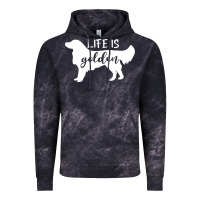 Cloud Black golden retriever - life is golden white Vintage Hoodie - artisFamous