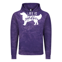 Cloud Purple golden retriever - life is golden white Vintage Hoodie - artisFamous