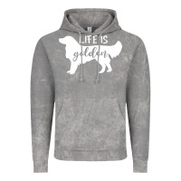 Cloud Rock golden retriever - life is golden white Vintage Hoodie - artisFamous