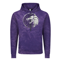 Cloud Purple Witcher Wolf Vintage Hoodie - artisFamous