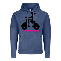 Vintage Denim scooter girl Vintage Hoodie - artisFamous