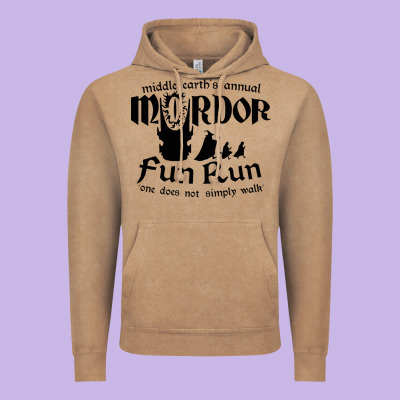 Mordor Fun Run Vintage Hoodie Designed By Artisfamous