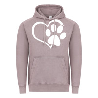 Vintage Zinc dog dad mom puppy shirt love dogs paw print heart women men  shirt Vintage Hoodie - artisFamous