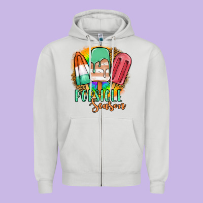 Popsicle Season Zipper Hoodie Designed By Jahusdesignshop