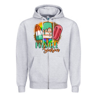 Heather Grey popsicle season Zipper Hoodie - JahusDesignShop