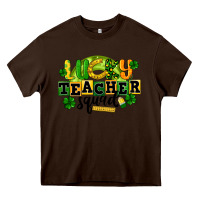 Chocolate Brown Lucky Teacher Squad St. Patrick's Day Heavy Core Tee - CowGirlArtShop