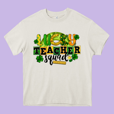 Lucky Teacher Squad St. Patrick's Day Heavy Core Tee Designed By Cowgirlartshop