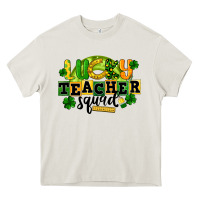 Cream Lucky Teacher Squad St. Patrick's Day Heavy Core Tee - CowGirlArtShop