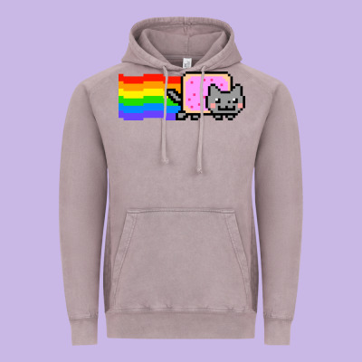 Nyan Cat Vintage Hoodie Designed By Artisfamous