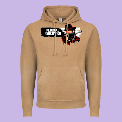 Red Dead Redemption 2 Red Moon Cowboy Vintage Hoodie Designed By Artisfamous