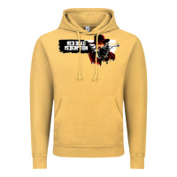 Vintage Mustard Red Dead Redemption 2 Red Moon Cowboy Vintage Hoodie - artisFamous