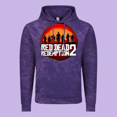 Red Dead Redemption 2 Red Moon Cowboy Vintage Hoodie Designed By Artisfamous