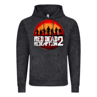 Vintage Black Red Dead Redemption 2 Red Moon Cowboy Vintage Hoodie - artisFamous
