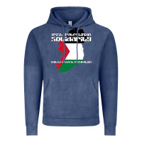 Vintage Denim irish palestinian solidarity Vintage Hoodie - artisFamous