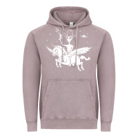 Vintage Zinc alien riding unicorn  cool ufo cowboy Vintage Hoodie - artisFamous