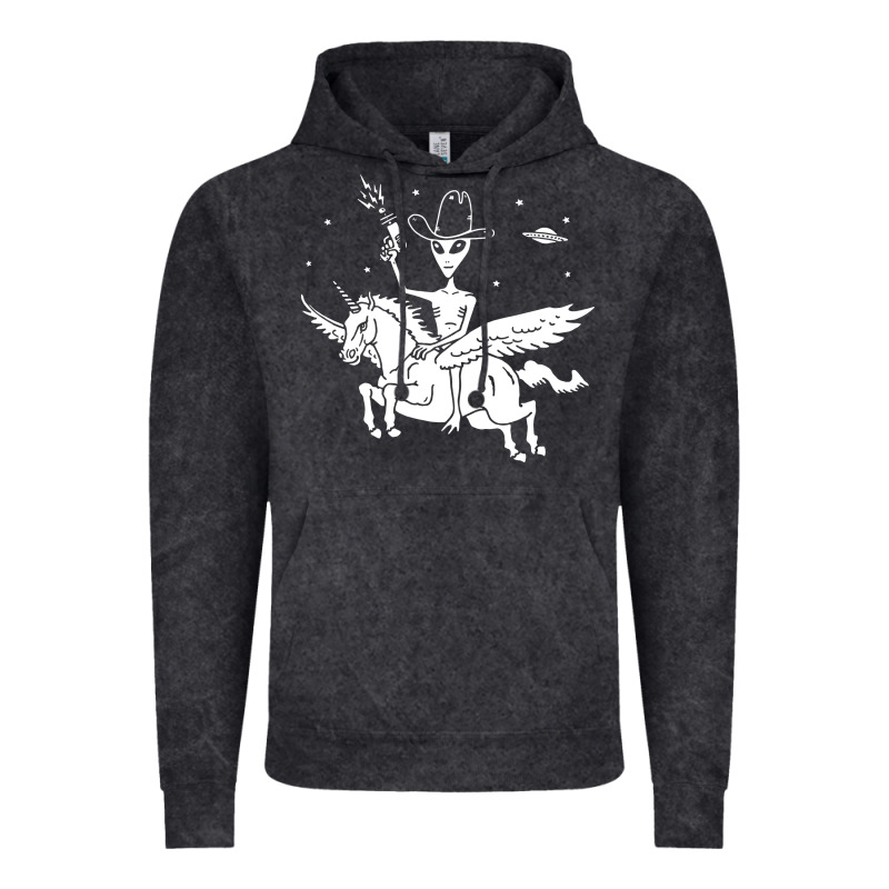 Alien Riding Unicorn  Cool Ufo Cowboy Vintage Hoodie by artisFamous | Teevron