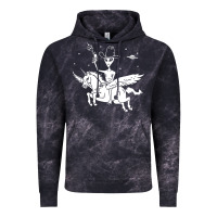 Cloud Black alien riding unicorn  cool ufo cowboy Vintage Hoodie - artisFamous