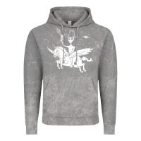 Cloud Rock alien riding unicorn  cool ufo cowboy Vintage Hoodie - artisFamous