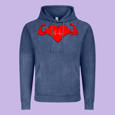 Healthy Heart Vintage Hoodie Designed By Artisfamous