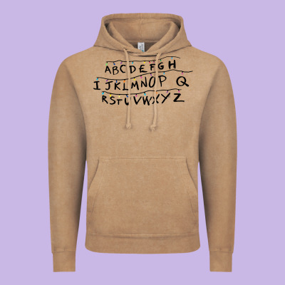 Stranger Alphabets Funny Vintage Hoodie Designed By Artisfamous