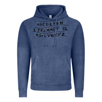 Vintage Denim stranger alphabets funny Vintage Hoodie - artisFamous