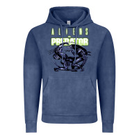 Vintage Denim Predator Alien Vintage Hoodie - artisFamous