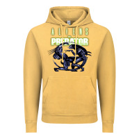 Vintage Mustard Predator Alien Vintage Hoodie - artisFamous