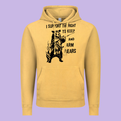 Bear Arms 2nd Amendment Funny Hunting Vintage Hoodie Designed By Artisfamous