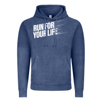 Vintage Denim run for your life Vintage Hoodie - artisFamous
