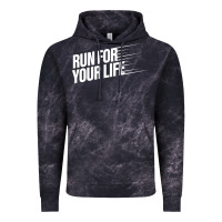 Cloud Black run for your life Vintage Hoodie - artisFamous
