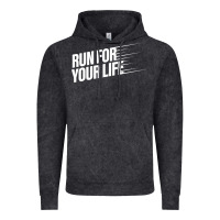 Vintage Black run for your life Vintage Hoodie - artisFamous
