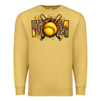 Antique Gold softball mom Premium Sweatshirt - Jasminsmagicworld