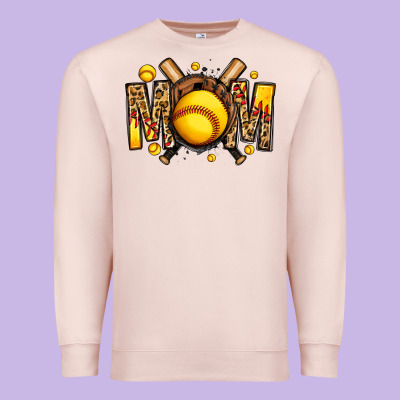 Softball Mom Premium Sweatshirt Designed By Jasminsmagicworld